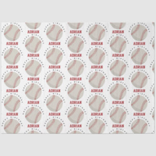 Baseball Sports Birthday Party Custom Name  Tissue Paper