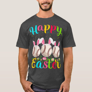Baseball Sports Lover Easter Egg Bunny Baseball Ha T-Shirt