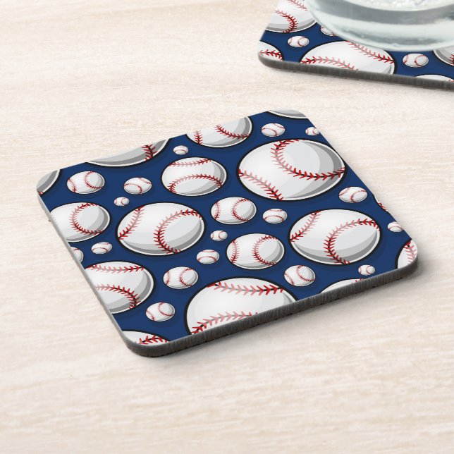Baseball Sports Pattern Coaster (Left Side)