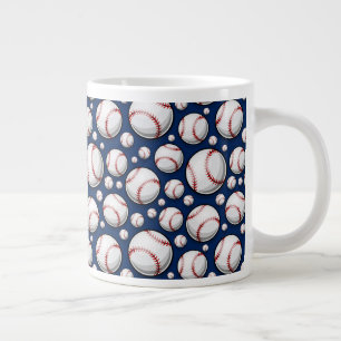 Baseball Sports Pattern Large Coffee Mug