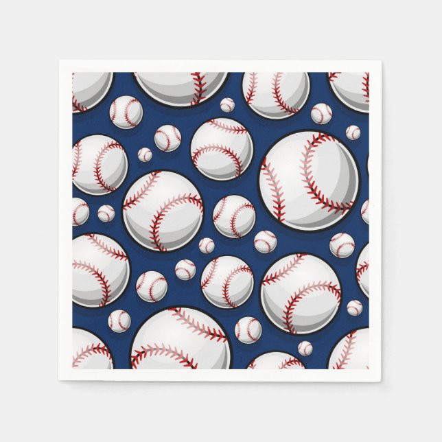 Baseball Sports Pattern Napkin (Front)