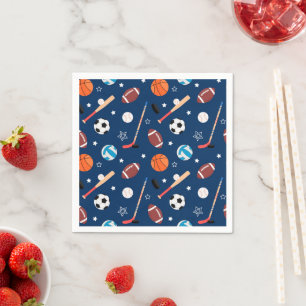 Baseball sports Pattern Napkin