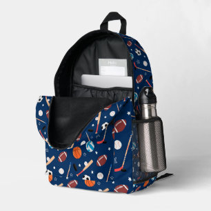 Baseball sports Pattern  Printed Backpack