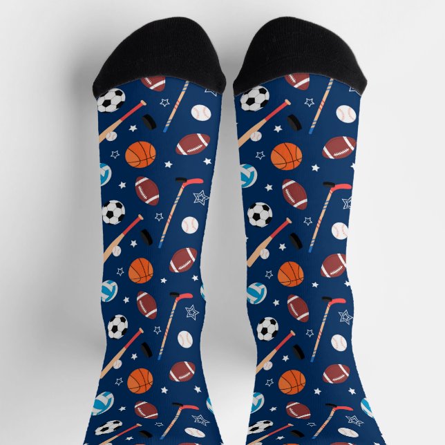 Baseball sports Pattern  Socks (Top)