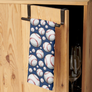 Baseball Sports Pattern Tea Towel