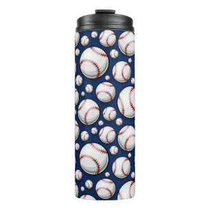 Baseball Sports Pattern Thermal Tumbler