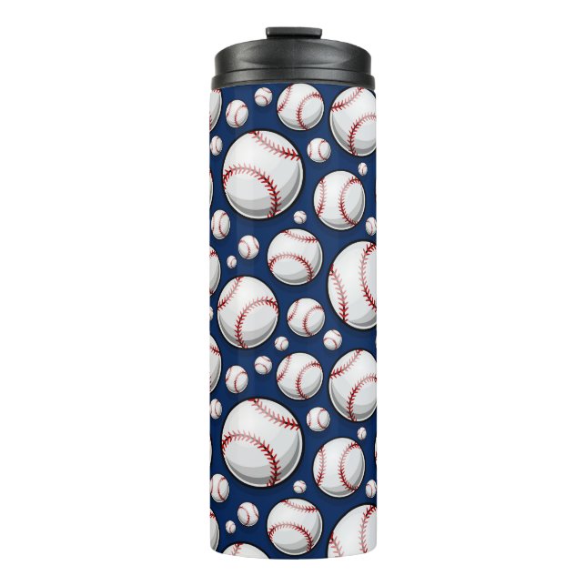 Baseball Sports Pattern Thermal Tumbler (Front)