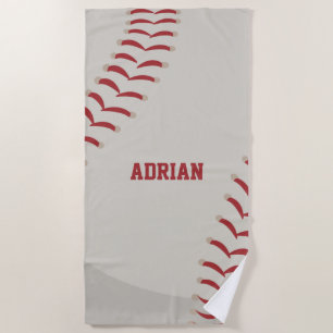 Baseball Sports Personalised Beach Towel