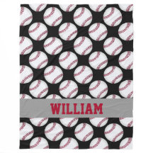 Baseball Sports Personalised Black White Red