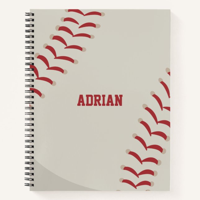 Baseball Sports Personalised Notebook (Front)