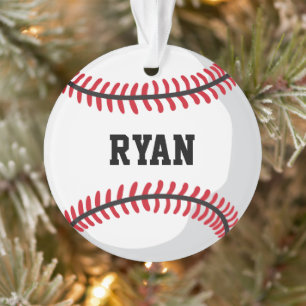 Baseball Sports Player NAME PHOTO Team Fun Ornament