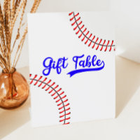 Baseball Sports Red Blue Party Gift Table