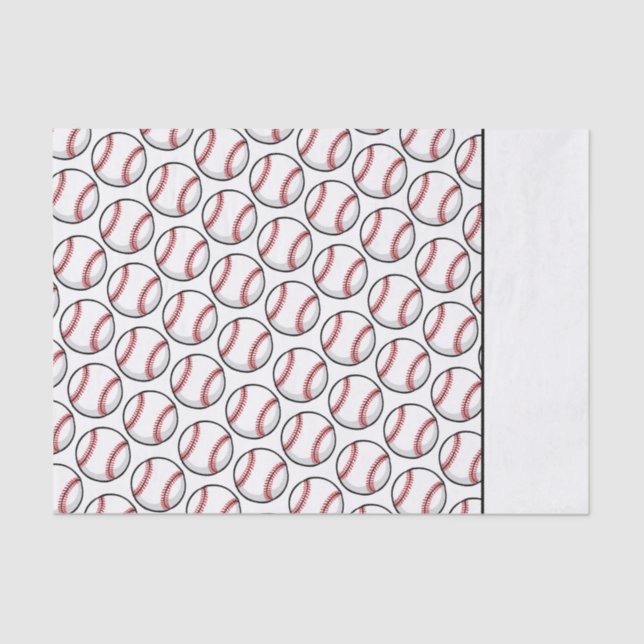 Baseball Sports Team Balls Two Tone Fun Tissue Paper (Front)