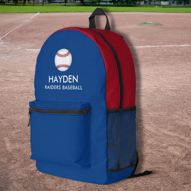 Baseball Sports Team Personalised Colours Name  Printed Backpack (Creator Uploaded)