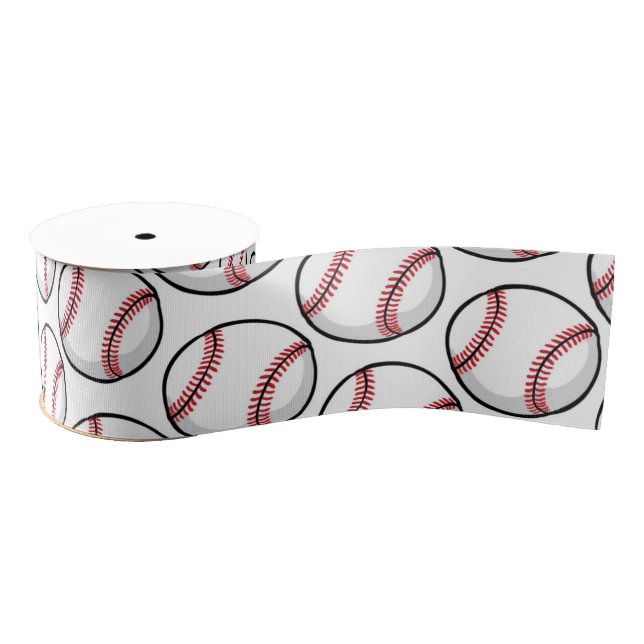 Baseball Sports Team Player Game Classic Grosgrain Ribbon (Spool)