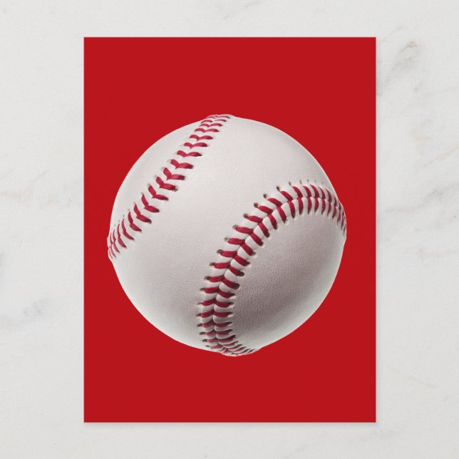 Baseball - Sports Template Baseballs on Red Postcard (Front)