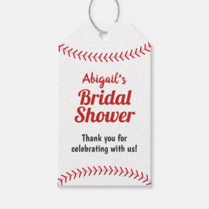 Baseball Sports Themed Bridal Shower Favour Gift Tags