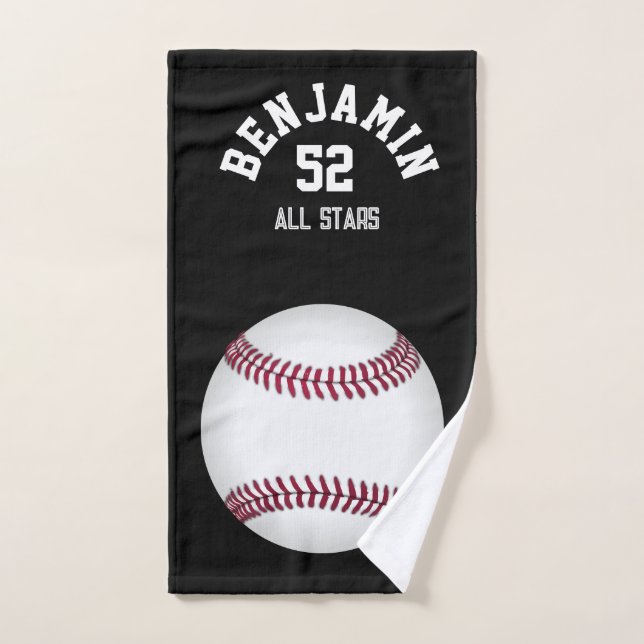 Baseball sports towel, coach bath towel (Hand Towel)