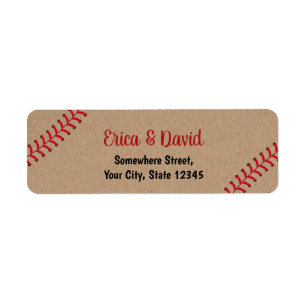Baseball Sports Wedding Rustic Kraft