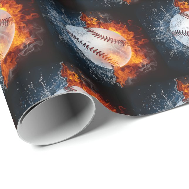 Baseball Sports Wrapping Paper (Roll Corner)