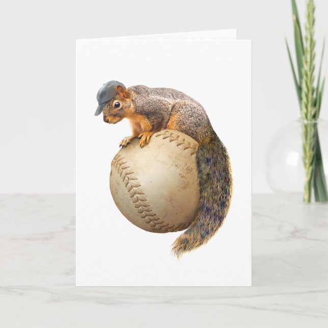 Baseball Squirrel Card (Front)