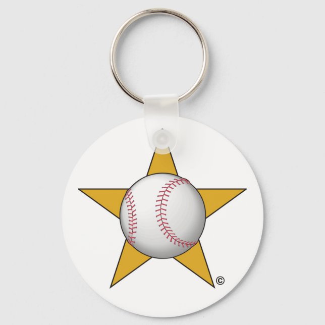Baseball Star Key Ring (Front)
