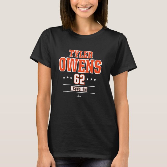 Baseball Star Tyler Owens Detroit MLBPA T-Shirt (Front)