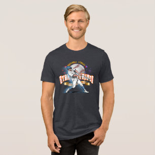Baseball Stars & Stripes (D. mode) Men Tri-Blend Shirt