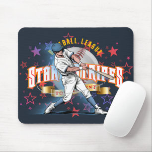 Baseball Stars & Stripes (Dark mode) Mouse Mat