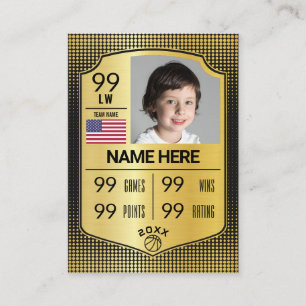 Baseball Stats Shield Card Basketball Trading Card