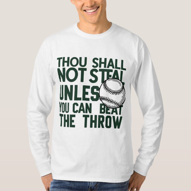 Baseball Stealing Humour Shirt (Front)