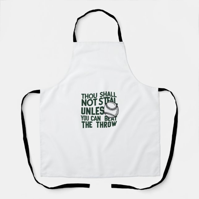 Baseball Stealing Humour Shirt Apron (Front)