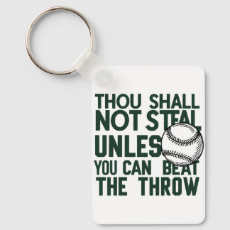 Baseball Stealing Humour Shirt Key Ring