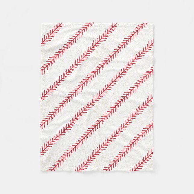 Baseball Stitch Fleece Blanket (Front)