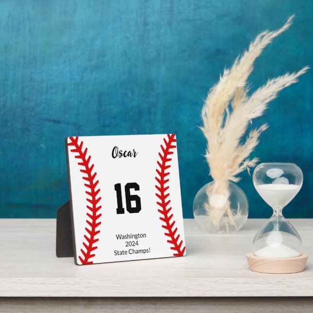 Baseball Stitches Home plaque  (Insitu)