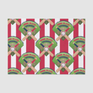 Baseball Stitches Home Plate Wedding 1-TISSUE WRAP Tissue Paper