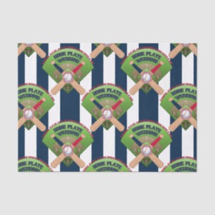 Baseball Stitches Home Plate Wedding 3-TISSUE WRAP Tissue Paper