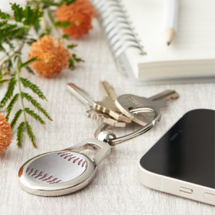 Baseball Stitches Key Ring