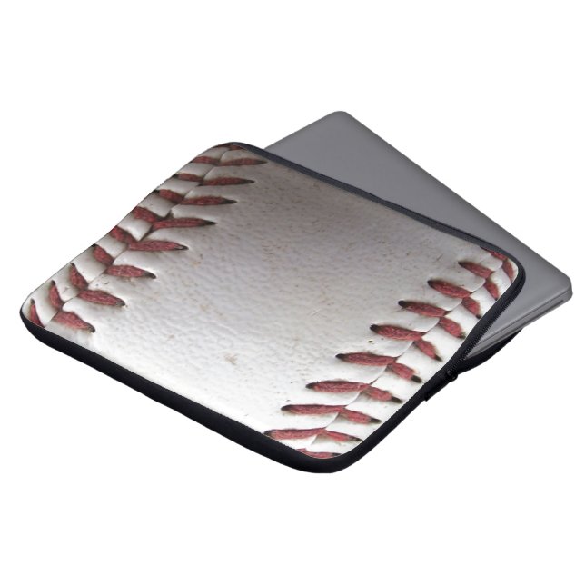 Baseball Stitches Laptop Sleeve (Front Top)