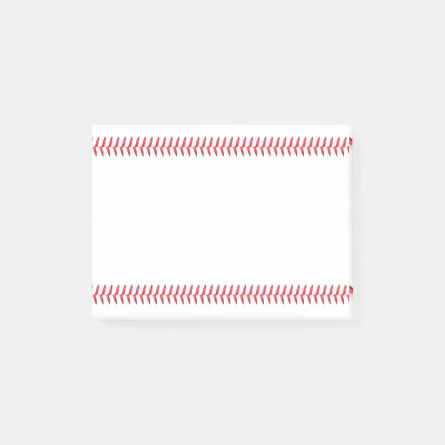 Baseball Stitches Sport Themed Post-it Notes (Front)
