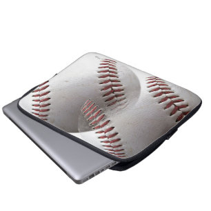 Baseball Stitches Sports Photography Laptop Sleeve