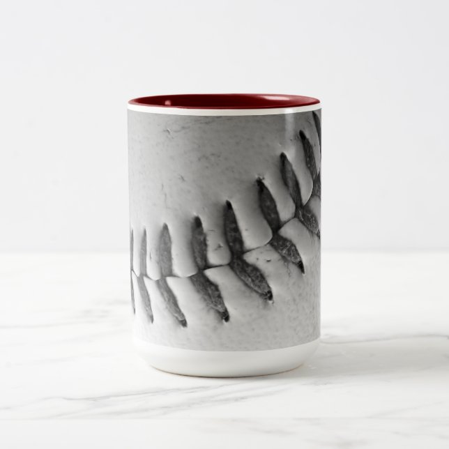 Baseball Stitches Two-Tone Coffee Mug (Center)