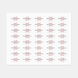 Baseball Stitching Design Name Labels