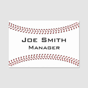 Baseball Stitching Design Name Tag