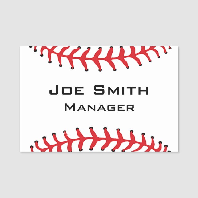 Baseball Stitching Design Name Tag (Front)