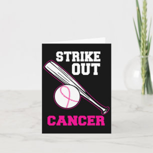 Baseball Strike Out Cool Breast Cancer Awareness G Card