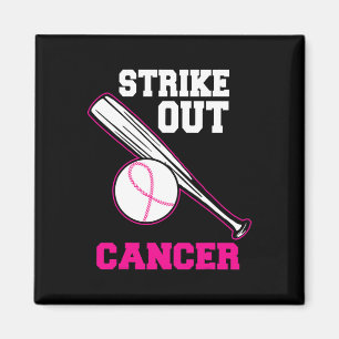 Baseball Strike Out Cool Breast Cancer Awareness G Magnet