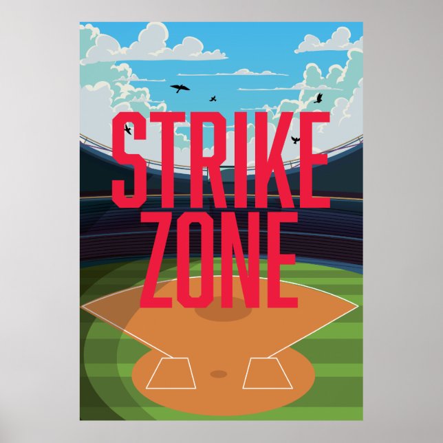 Baseball Strike Zone Poster (Front)