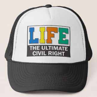 Baseball-style hat with a pro-life message.