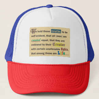 Baseball-style hat with a pro-life message.
